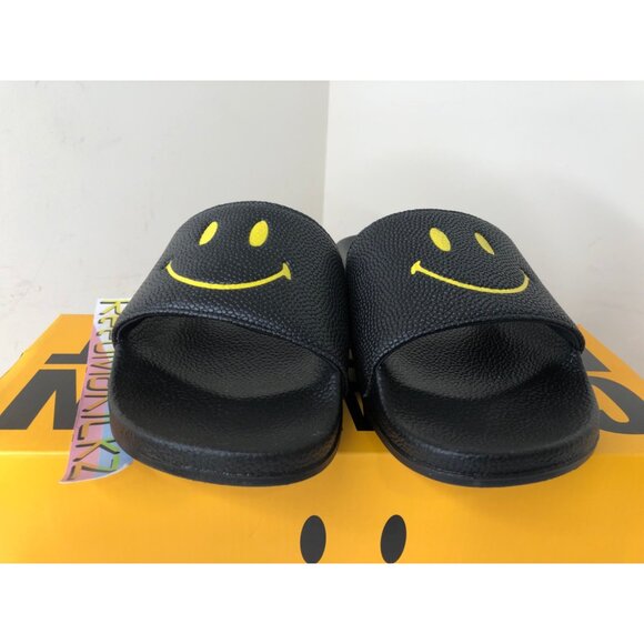 Chinatown Market Slides Smiley Black Yellow mens 10us main image 5